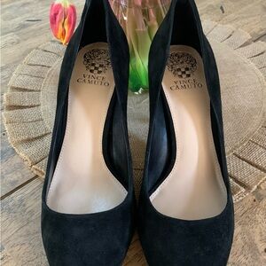 Vince Camuto Black Suede Pumps